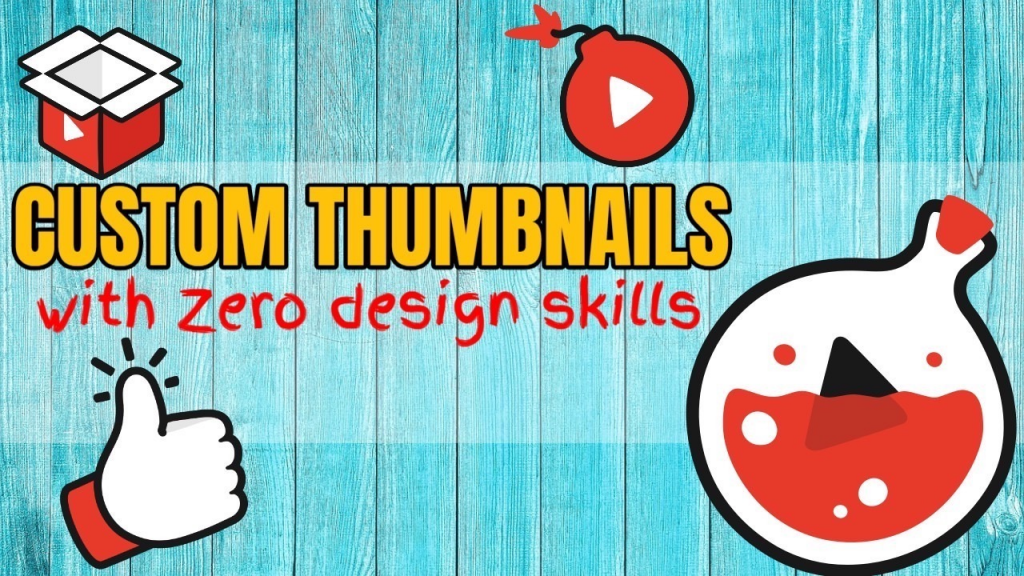 Custom thumbnails words and icons